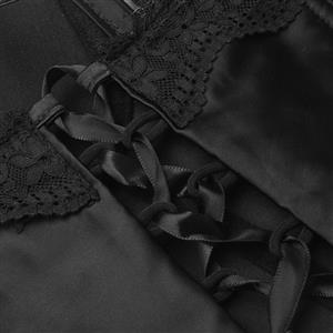 Elegant Black Lace Trim Corset with Adjustable Straps - Sex for Womy Stylish Topen N23752