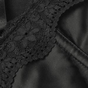 Elegant Black Lace Trim Corset with Adjustable Straps - Sex for Womy Stylish Topen N23752