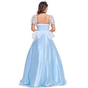 Light-blue Adult Cinderella Dress Cosplay Theatrical Fancy Ball Costume N22769