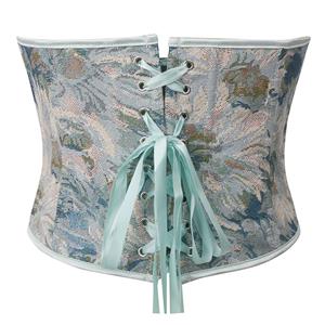 Elegant Floral Print Corset - Stylish Strapless Body Shaper for Women N237589