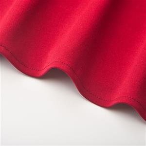 Women's Elegant Red Rubber Band Maxi Cotton Skirt N22372