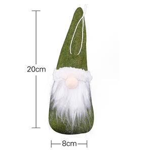Square Green Faceless Doll Plush Toy Gift Small Pendant Christmas Decoration Accessory XT19886