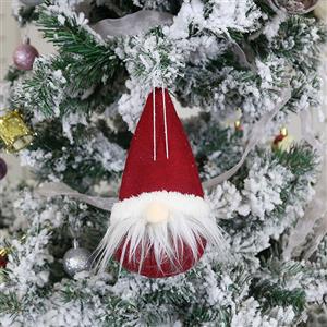 Round Red Faceless Doll Plush Toy Gift Small Pendant Christmas Decoration Accessory XT19887