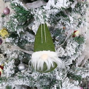 Round Green Faceless Doll Plush Toy Gift Small Pendant Christmas Decoration Accessory XT19889