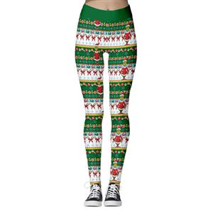 Comfortable Yoga Sports Leggings, Christmas Leggings, Digital Print Leggings, Printed Yoga Pants, Christmas Cropped Pants, Fashion Fitness Leggings, Christmas Costumes, #L21565
