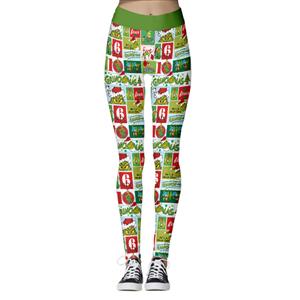 Comfortable Yoga Sports Leggings, Christmas Leggings, Digital Print Leggings, Printed Yoga Pants, Christmas Cropped Pants, Fashion Fitness Leggings, Christmas Costumes, #L21567