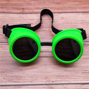 Fashion Black Lens Green Luminous Frame Glasses Cosplay Party Goggles MS19746