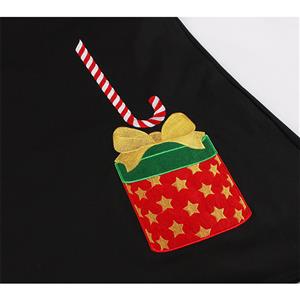 Fashion Christmas Gift Pattern Wavy Lapel Cape Sleeve Party Midi Dress N20027