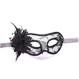 Fashion Women's Seductive Masquerade Party Black Lace Lily Mask MS22981