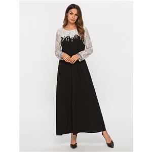 Malaysia Abayas Jilbabs Turkish Muslim Women Clothing, Dubai Islamic Abayas And Jilbabs Musulmane Clothing Maxi Dress, Fashion Casual Plus Size Maxi Dress, Fashion Formal Maxi Dress, #N19584