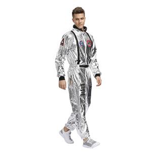 Fashion Men Silver Metallic One-piece Space Suit Adult Cosplay Costume N19620