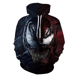 Fashion Unisex Monster 3D Digital Print Film Role Long Sleeve Pullover Hoodie Drawstring Tops N21383