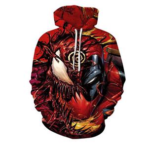 Fashion Unisex Monster 3D Digital Print Movie Role Loose Pullover Hoodie Drawstring Tops N21384