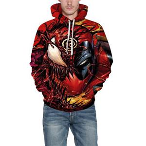 Fashion Unisex Monster 3D Digital Print Movie Role Loose Pullover Hoodie Drawstring Tops N21384