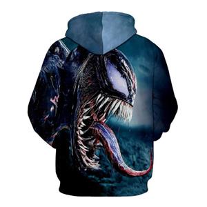 Fashion Unisex Monster 3D Digital Print Film Role Loose Pullover Hoodie Drawstring Tops N21387