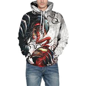 Fashion Unisex Monster 3D Digital Print Film Role Loose Pullover Hoodie Drawstring Tops N21388