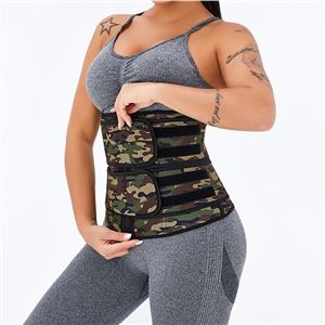 Fashion Camouflage-green Neoprene Velcro Sports Waist Trainers Gym Body Shaper Belt N20871