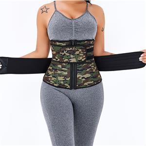 Fashion Camouflage-green Neoprene Velcro Sports Waist Trainers Gym Body Shaper Belt N20871