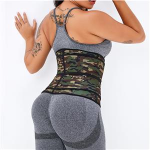 Fashion Camouflage-green Neoprene Velcro Sports Waist Trainers Gym Body Shaper Belt N20871