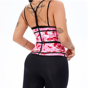 Fashion Camouflage-pink Neoprene Velcro Sports Waist Trainers Gym Body Shaper Belt N20872