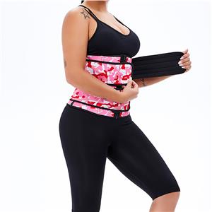 Fashion Camouflage-pink Neoprene Velcro Sports Waist Trainers Gym Body Shaper Belt N20872