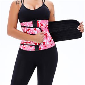 Fashion Camouflage-pink Neoprene Velcro Sports Waist Trainers Gym Body Shaper Belt N20872