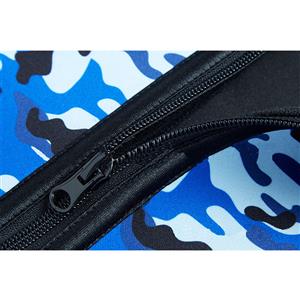 Fashion Blue Camouflage Print Neoprene Velcro Sports Waist Trimmer Bones Body Shaper Belt N20880