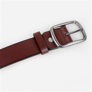 Men's Fashion PU Leather Alloy Square Buckle Cincher Casual Accessory Waist Belt N20145