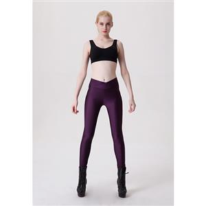 Sexy Purple Stretchy Pants Tights Workout Leggings Yoga Running Exercise L11739