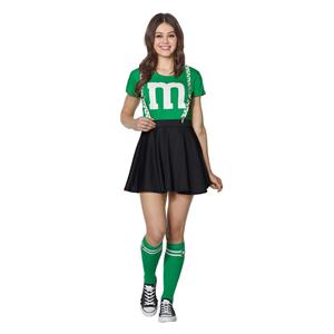 Lovely M&M's Halloween Costume, Spirit Halloween Adult Suspenders Skirt, Adult M&M's Costume Kit Costume, Classical M&M's Costume Kit,  Suspenders Skirt Cosplay Costume, #N20982