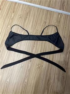 Faux Leather Wrap Front Crop Top - Stylish and Versatile Top for Women N23755