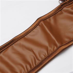 Faux Leather Wrap Front Crop Top - Stylish and Versatile Top for Women N23756