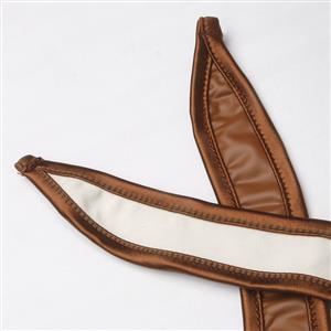 Faux Leather Wrap Front Crop Top - Stylish and Versatile Top for Women N23756