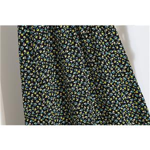 Casual Fashion Floral Print High Waist Flared Long Package Hip A-Line Skirt N21049