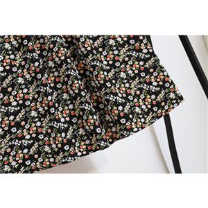 Casual Fashion Floral Print High Waist Flared Long Package Hip A-Line Skirt N21050