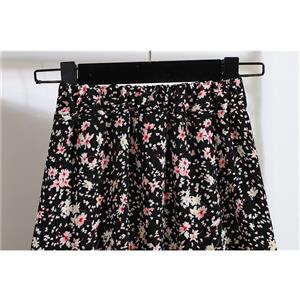 Casual Fashion Floral Print High Waist Flared Long Package Hip A-Line Skirt N21052