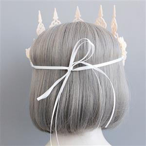 Elegant Charming Apricot Flower Crown Headband Wedding Headwear MS17545