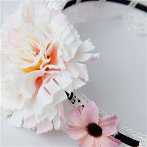 Vitage Girlly Flower Lace Crown Wedding Party Hair Clasp J12809