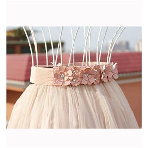 Women's Flower Rhinestone Leather Elastic Dress Wide Waist Belt Band N15372