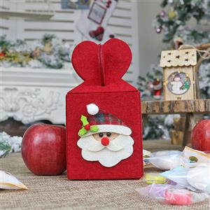 Creative Folding Red Santa Claus Pattern Apple Gift Bag Christmas Decoration Accessory XT19859