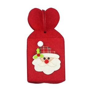 Creative Folding Red Santa Claus Pattern Apple Gift Bag Christmas Decoration Accessory XT19859