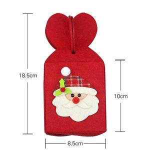 Creative Folding Red Santa Claus Pattern Apple Gift Bag Christmas Decoration Accessory XT19859