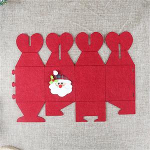 Creative Folding Red Santa Claus Pattern Apple Gift Bag Christmas Decoration Accessory XT19859