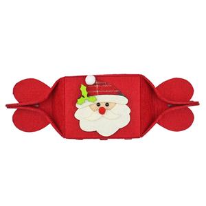 Creative Folding Red Santa Claus Pattern Candy Gift Bag Christmas Decoration Accessory XT19862