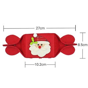 Creative Folding Red Santa Claus Pattern Candy Gift Bag Christmas Decoration Accessory XT19862