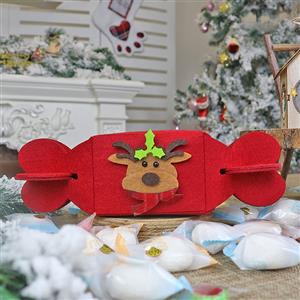 Creative Folding Red Elk Pattern Candy Gift Bag Christmas Decoration Accessory XT19863