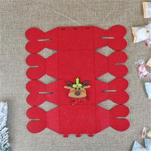 Creative Folding Red Elk Pattern Candy Gift Bag Christmas Decoration Accessory XT19863