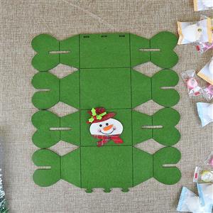 Creative Folding Green Snowman Pattern Candy Gift Bag Christmas Decoration Accessory XT19864