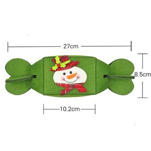 Creative Folding Green Snowman Pattern Candy Gift Bag Christmas Decoration Accessory XT19864