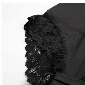 Women's Black Spaghetti Straps Front Zipper Butt Lifter Shapewear Thigh Slimmer PT23261